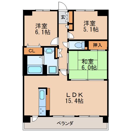 ファヴォ－ル白壁の物件間取画像